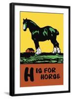 H is for Horse-Charles Buckles Falls-Framed Art Print