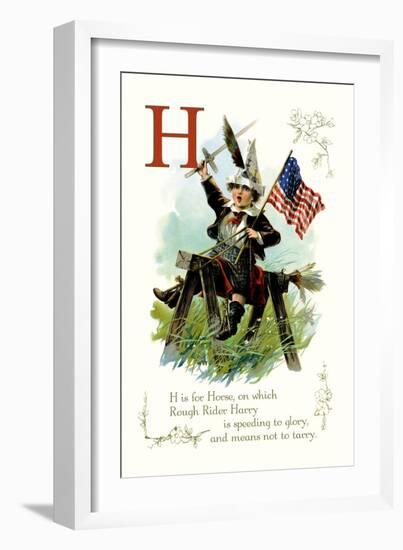 H is for Horse-null-Framed Art Print