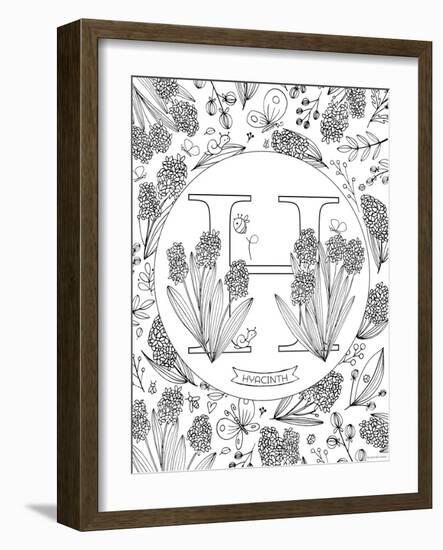 H is for Hyacinth-Heather Rosas-Framed Art Print