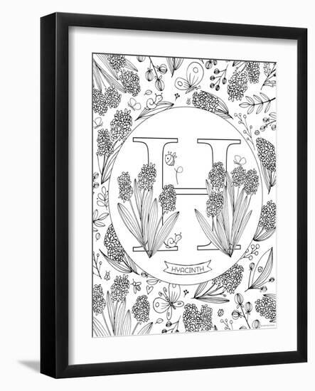 H is for Hyacinth-Heather Rosas-Framed Art Print