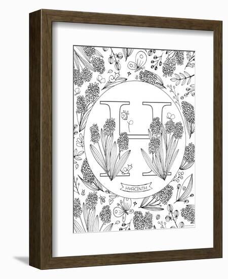 H is for Hyacinth-Heather Rosas-Framed Art Print