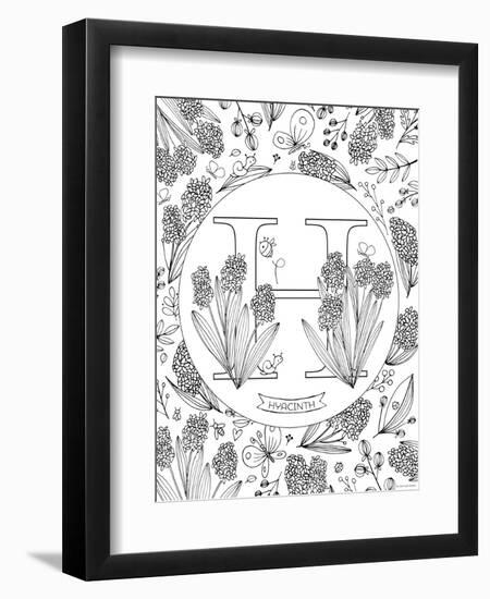 H is for Hyacinth-Heather Rosas-Framed Art Print