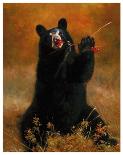 Black Bear with Berries-H^ Kendrick-Framed Art Print