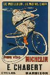 Werbeplakt für Fahrradreifen von Michelin. 1912-H.L. Roowy-Stretched Canvas