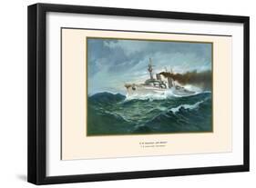 H.M. Armored Cruiser "Prince Bismarck"-G. Arnold-Framed Art Print