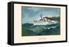 H.M. Armored Cruiser "Prince Bismarck"-G. Arnold-Framed Stretched Canvas