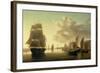 H.M. Brig Rose Leaving Portsmouth Harbour-William Anderson-Framed Giclee Print