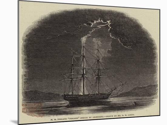 H M Frigate Fisgard Struck by Lightning-Nicholas Matthews Condy-Mounted Giclee Print