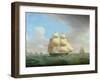 H.M. Frigate "Galatea", 38 Guns off the Needles, Isle of Wight-Thomas Whitcombe-Framed Giclee Print