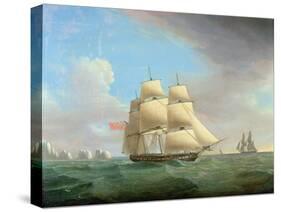 H.M. Frigate "Galatea", 38 Guns off the Needles, Isle of Wight-Thomas Whitcombe-Stretched Canvas