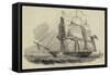 H M New Frigate Thetis-Nicholas Matthews Condy-Framed Stretched Canvas