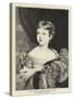 H M Queen Victoria at the Age of Ten-William Fowler-Stretched Canvas