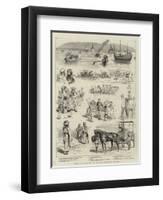 H M S Agamemnon in Colombo Harbour, Ceylon-null-Framed Premium Giclee Print