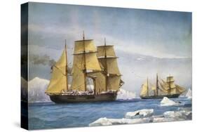 H.M.S. Alert and Discovery on the Arctic Expedition of 1865-1866-William Frederick Mitchell-Stretched Canvas