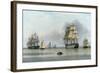 H.M.S. Britannia and Other Shipping in Calm Waters-John Of Hull Ward-Framed Giclee Print