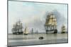 H.M.S. Britannia and Other Shipping in Calm Waters-John Of Hull Ward-Mounted Giclee Print