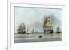 H.M.S. Britannia and Other Shipping in Calm Waters-John Of Hull Ward-Framed Giclee Print