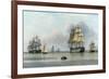 H.M.S. Britannia and Other Shipping in Calm Waters-John Of Hull Ward-Framed Giclee Print