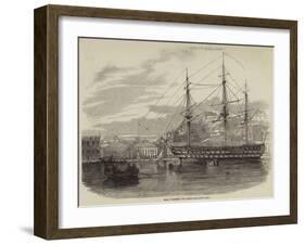 H M S Canopus, Off Lisbon-null-Framed Giclee Print