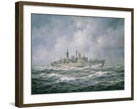 H.M.S. "Exeter" at Sea, 1990-Richard Willis-Framed Giclee Print