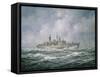 H.M.S. "Exeter" at Sea, 1990-Richard Willis-Framed Stretched Canvas