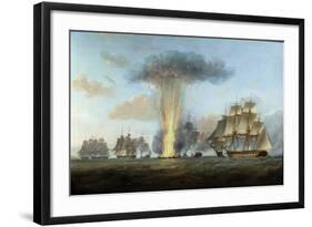 H.M.S. 'Lively' Capturing the Spanish Frigate 'Clara' Off Cape St. Mary, C.1806-Nicholas Pocock-Framed Giclee Print