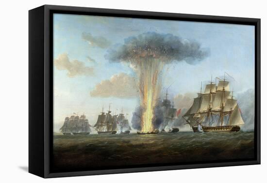H.M.S. 'Lively' Capturing the Spanish Frigate 'Clara' Off Cape St. Mary, C.1806-Nicholas Pocock-Framed Stretched Canvas