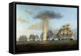 H.M.S. 'Lively' Capturing the Spanish Frigate 'Clara' Off Cape St. Mary, C.1806-Nicholas Pocock-Framed Stretched Canvas