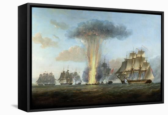 H.M.S. 'Lively' Capturing the Spanish Frigate 'Clara' Off Cape St. Mary, C.1806-Nicholas Pocock-Framed Stretched Canvas