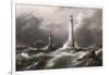 H.M.S. 'Lord Warden' off the Eddystone Lighthouses, 1882-Richard Bridges Beechey-Framed Giclee Print
