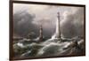 H.M.S. 'Lord Warden' off the Eddystone Lighthouses, 1882-Richard Bridges Beechey-Framed Giclee Print