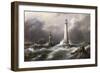 H.M.S. 'Lord Warden' off the Eddystone Lighthouses, 1882-Richard Bridges Beechey-Framed Giclee Print