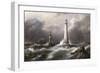 H.M.S. 'Lord Warden' off the Eddystone Lighthouses, 1882-Richard Bridges Beechey-Framed Giclee Print