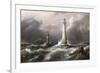 H.M.S. 'Lord Warden' off the Eddystone Lighthouses, 1882-Richard Bridges Beechey-Framed Giclee Print