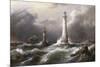 H.M.S. 'Lord Warden' off the Eddystone Lighthouses, 1882-Richard Bridges Beechey-Mounted Giclee Print