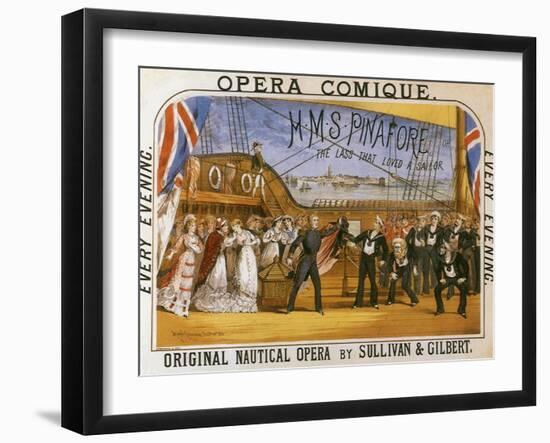 H.M.S. Pinafore, by Gilbert & Sullivan, Opera Comique, c.1878-null-Framed Giclee Print