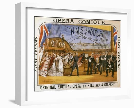 H.M.S. Pinafore, by Gilbert & Sullivan, Opera Comique, c.1878-null-Framed Giclee Print