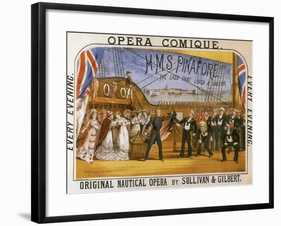 H.M.S. Pinafore, by Gilbert & Sullivan, Opera Comique, c.1878-null-Framed Giclee Print