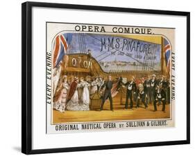 H.M.S. Pinafore, by Gilbert & Sullivan, Opera Comique, c.1878-null-Framed Giclee Print