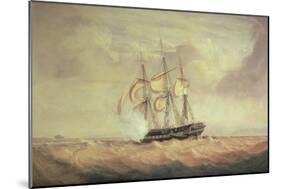 H.M.S. 'Pique', Coming Off the Rocks on the Coast of Labrador on October 23Rd, 1830-John Christian Schetsky-Mounted Giclee Print