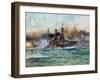 H.M.S Vanguard at the Battle of Jutland, 1924-Charles Edward Dixon-Framed Premium Giclee Print