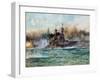 H.M.S Vanguard at the Battle of Jutland, 1924-Charles Edward Dixon-Framed Premium Giclee Print