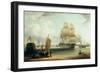 H.M.S. Victory and H.M.S. Prince in Portsmouth Harbour-William Anderson-Framed Giclee Print