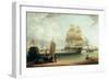 H.M.S. Victory and H.M.S. Prince in Portsmouth Harbour-William Anderson-Framed Giclee Print