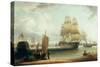 H.M.S. Victory and H.M.S. Prince in Portsmouth Harbour-William Anderson-Stretched Canvas