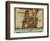 H.M.S. Victory, Portsmouth, Poster Advertising Southern Electric Railways-Kenneth Shoesmith-Framed Giclee Print
