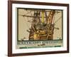 H.M.S. Victory, Portsmouth, Poster Advertising Southern Electric Railways-Kenneth Shoesmith-Framed Giclee Print