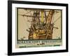 H.M.S. Victory, Portsmouth, Poster Advertising Southern Electric Railways-Kenneth Shoesmith-Framed Giclee Print