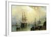 H.M.S. War Sprite off Greenwich, London-Claude T. Stanfield Moore-Framed Giclee Print