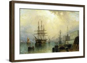 H.M.S. War Sprite off Greenwich, London-Claude T. Stanfield Moore-Framed Giclee Print